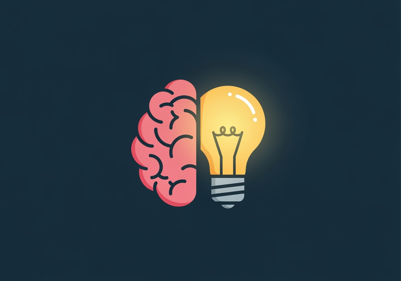 A vibrant minimalist icon representing strategic decisionmaking in gambling featuring interconnected gears or a stylized brain with a lightbulb set against a clean background Use a positive and professional aesthetic